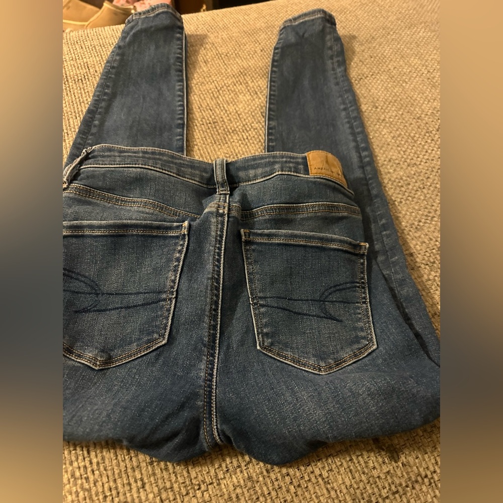 American eagle high rise jeggings dark wash no stains or rips
